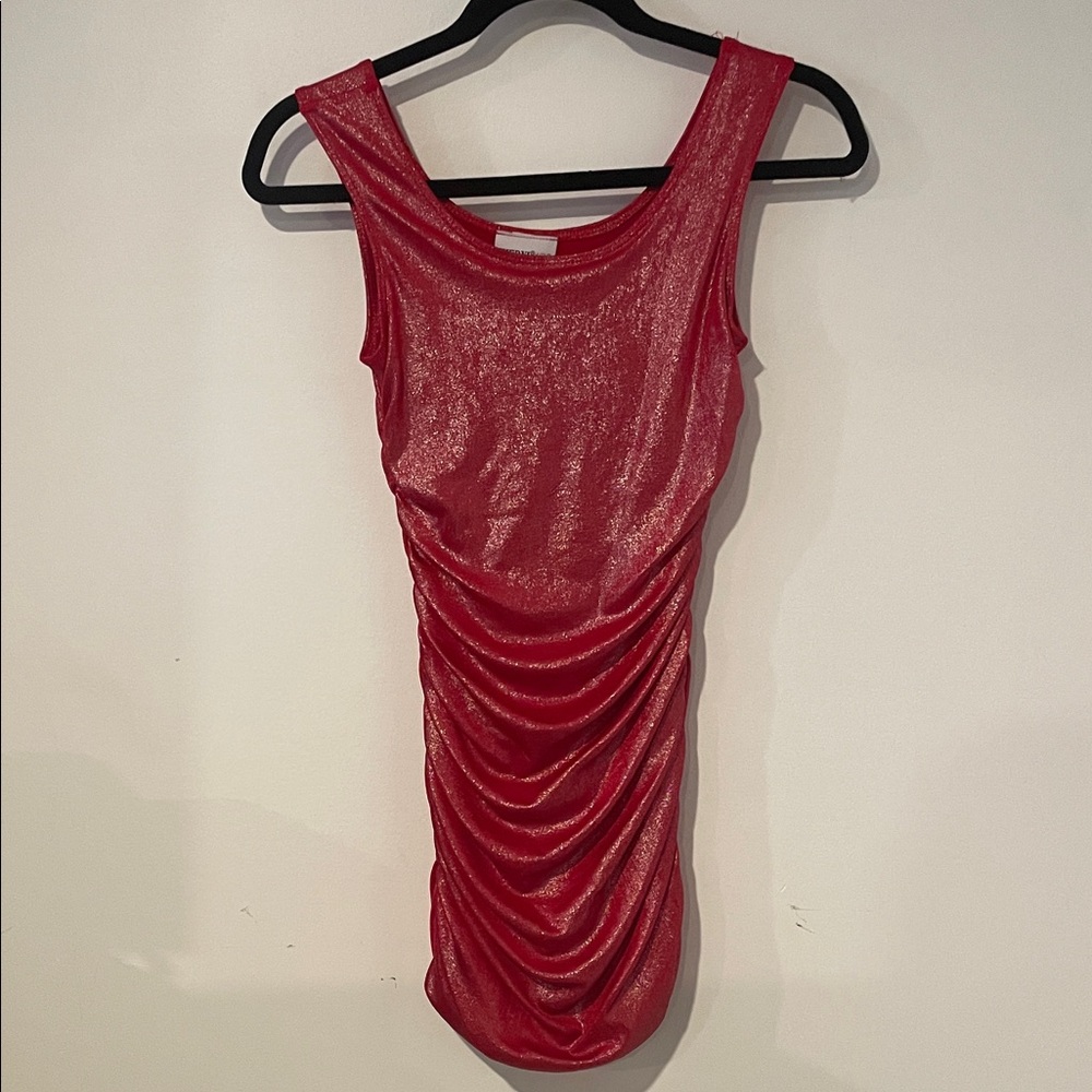 Cheryl Kids Red Shimmer Dress Sz M